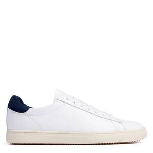 NEW CLAE men's bradley shoes in white/navy leather